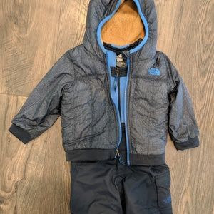 North face 2T snowsuit bib/jacket